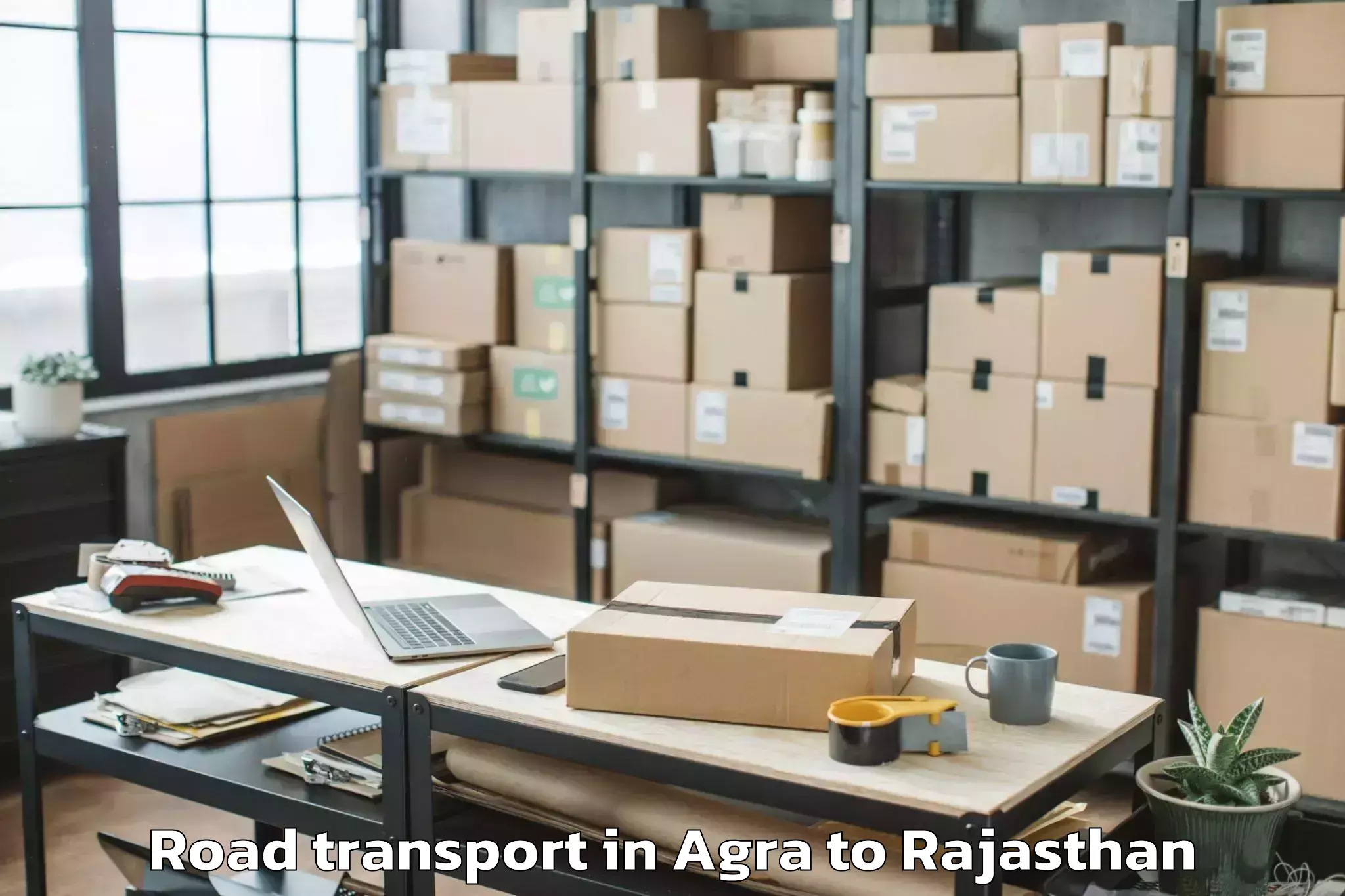 Book Agra to Jalor Road Transport Online